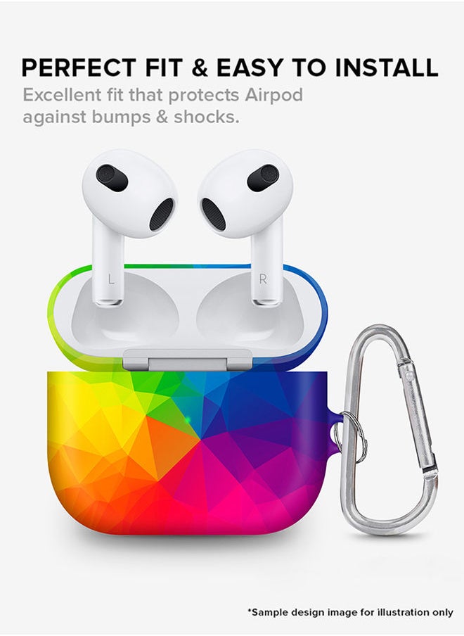 Stylizedd - StylePods Case for Airpods 3rd Gen Case With Anti-Lost Keychain - Basic Math - Image 1
