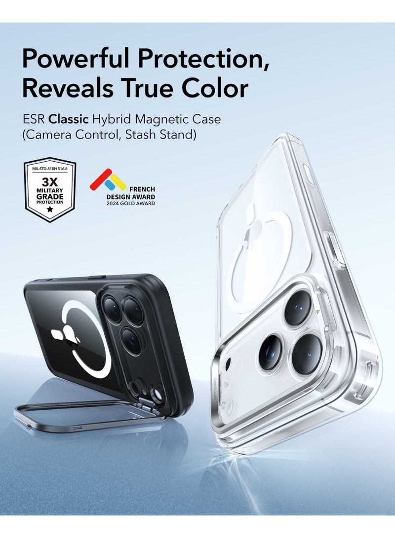 ESR for iPhone 17 Pro Case with Stash Stand, Camera Control Cover Compatible with MagSafe, Military-Grade Drop Protection Magnetic Phone Case for iPhone 17 Pro, Scratch-Resistant Back Cover black - Image 2