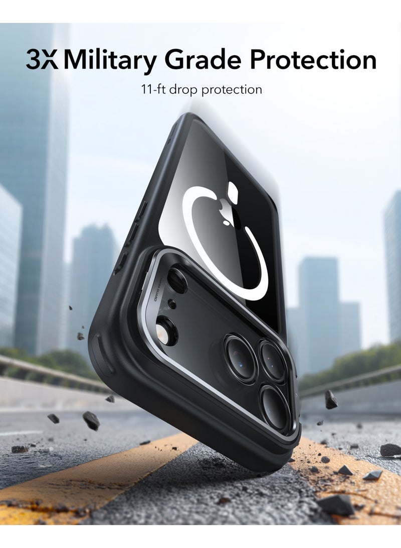 ESR for iPhone 17 Pro Case with Stash Stand, Camera Control Cover Compatible with MagSafe, Military-Grade Drop Protection Magnetic Phone Case for iPhone 17 Pro, Scratch-Resistant Back Cover black - Image 3