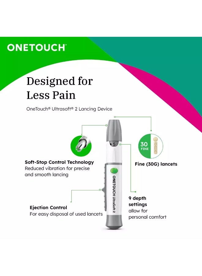 OneTouch Select Plus Simple Bundle glucometer machine with 50 Test Strips + 10 Strips Free | Simple & accurate testing of Blood sugar levels at home, Global Iconic Brand, Includes 10 Sterile Lancets + 1 Lancing device, Black - Image 5
