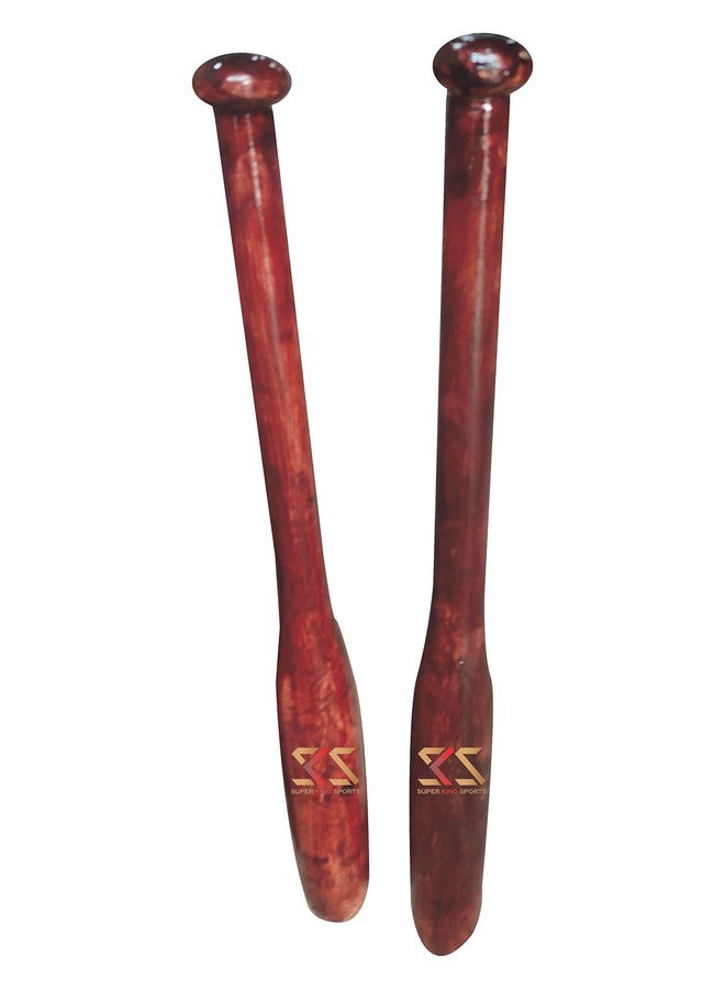 SKS Sheesham Wooden Clubs/Mugdar/Clubbell/Karla Katai for Exercise (2KG Pack of 2) for Fitness - Image 1