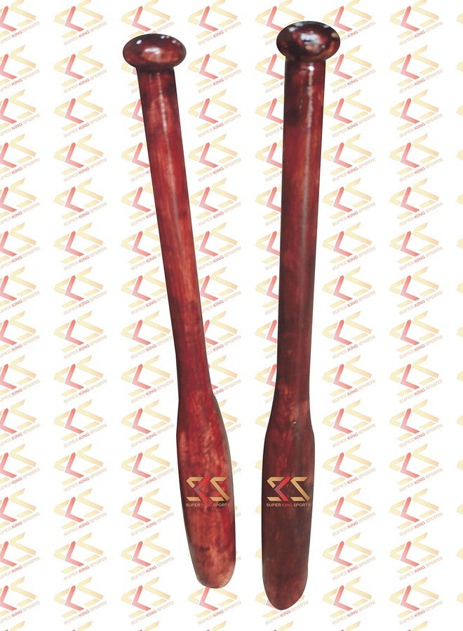 SKS Sheesham Wooden Clubs/Mugdar/Clubbell/Karla Katai for Exercise (2KG Pack of 2) for Fitness - Image 2