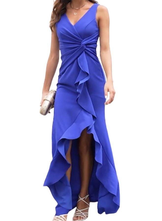Tepveisoy Fashion Women's Dresses Evening Gowns Twisted Ruffled Fishtail Bridesmaid Dress Long Skirt  - Image 1