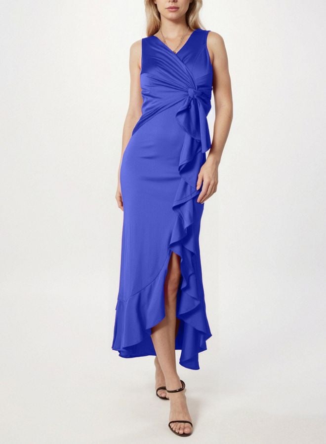 Tepveisoy Fashion Women's Dresses Evening Gowns Twisted Ruffled Fishtail Bridesmaid Dress Long Skirt  - Image 2