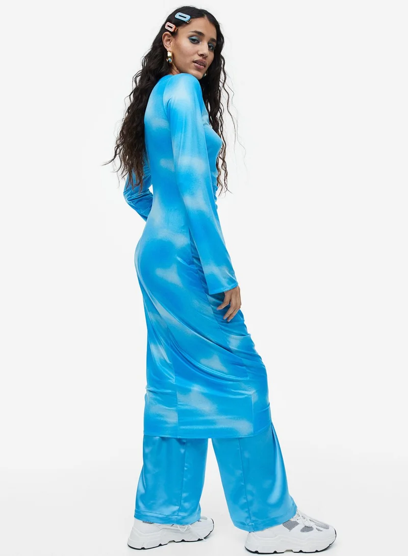 H&M Azure Ruched Dress