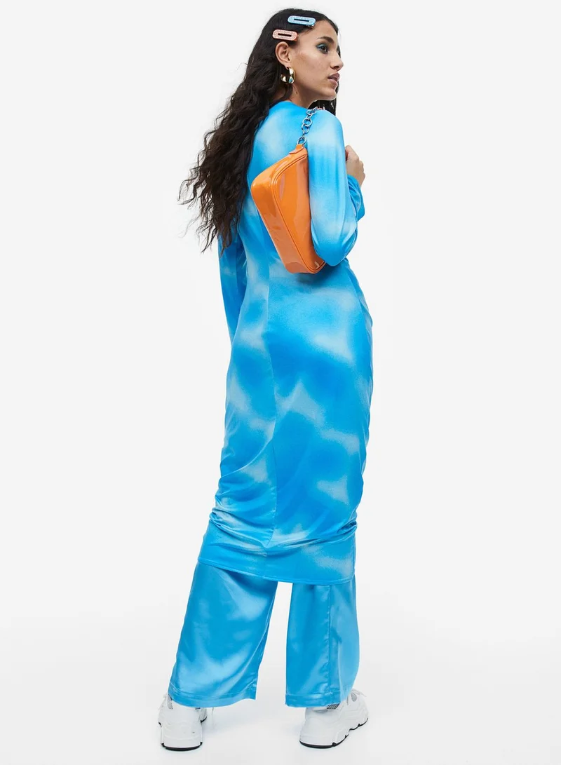 H&M Azure Ruched Dress
