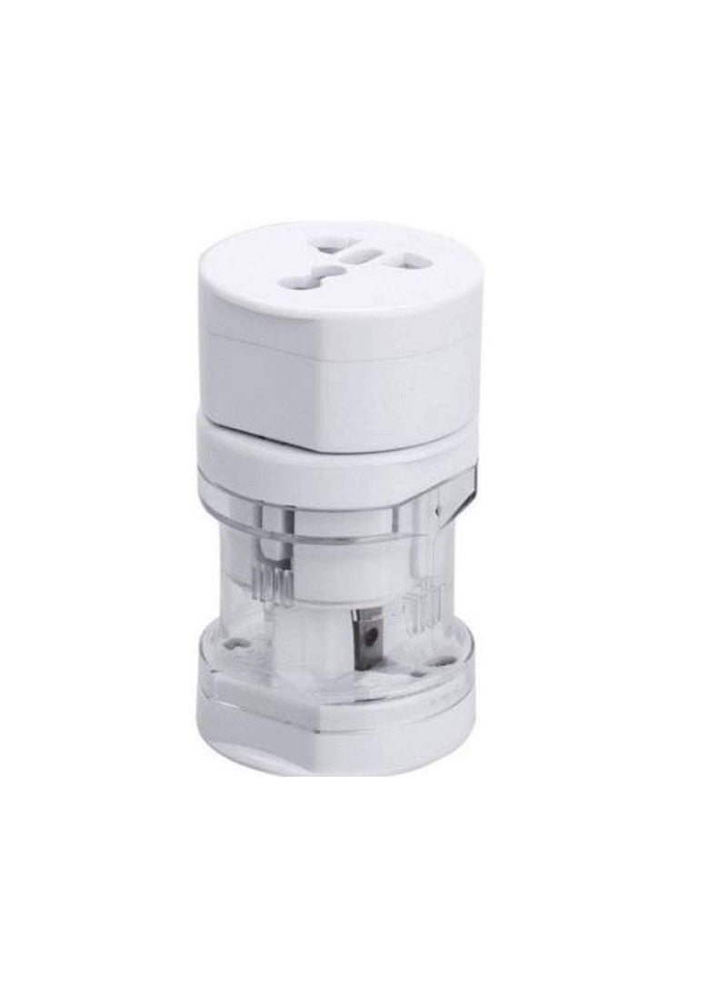 HI PLASST PINS N PLUGS HiPLASST International All in One Universal Travel Adapter EuropeUKUSChinaIndia Universal Worldwide Charger Plug for Phone Laptop Mobile Round Universal Travel Adapter  - Image 1