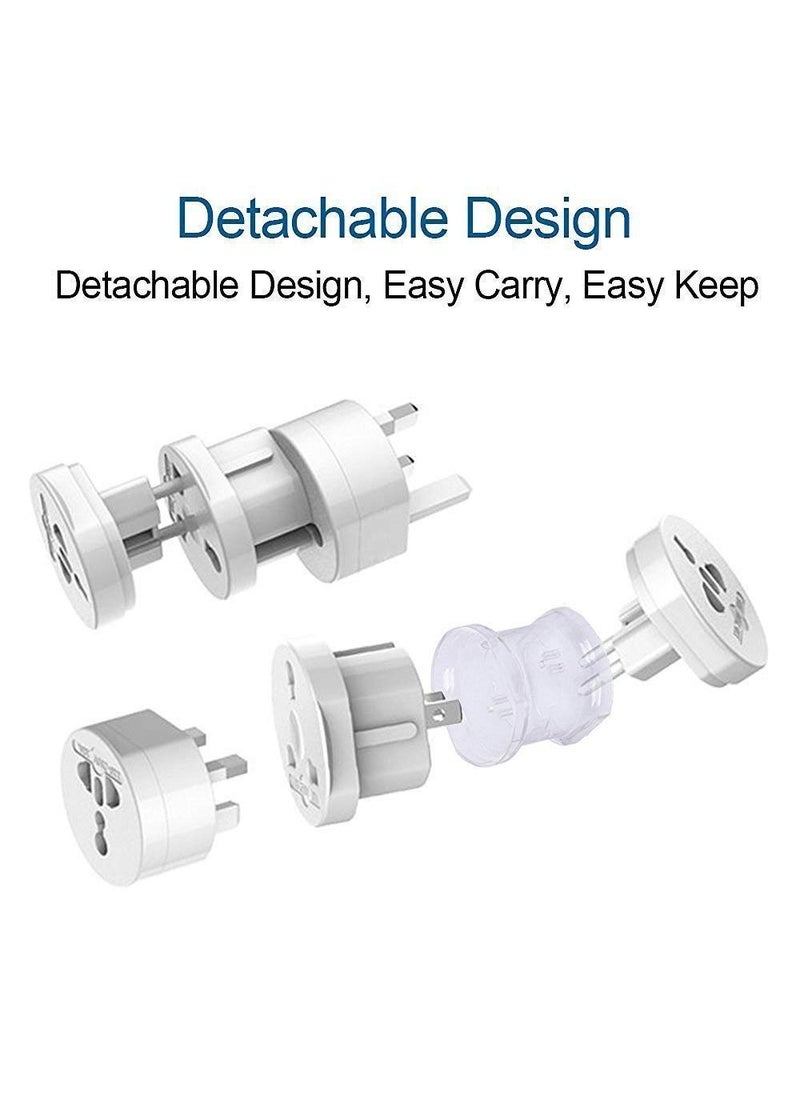 HI PLASST PINS N PLUGS HiPLASST International All in One Universal Travel Adapter EuropeUKUSChinaIndia Universal Worldwide Charger Plug for Phone Laptop Mobile Round Universal Travel Adapter  - Image 3