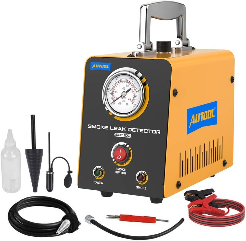 Autool Car Smoke Machine EVAP Leak Detector Vacuum Leak Tester 12V Leak Detector for Fuel Lines in Vehicles Integrated Air Compressor Motor with Pressure Gauge for Cars, Motorcycles, Trucks, Boats - Image 1