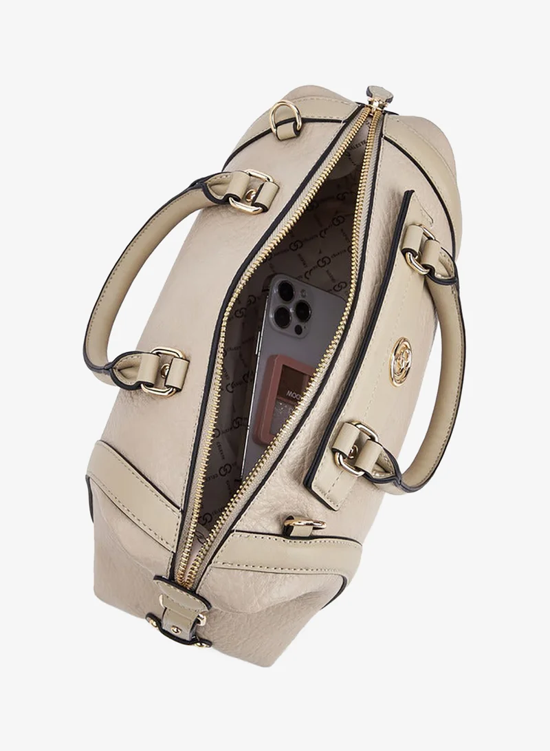 Celeste  Monogram Embossed Tote Bag With Detachable Strap for Women | Best Price UAE