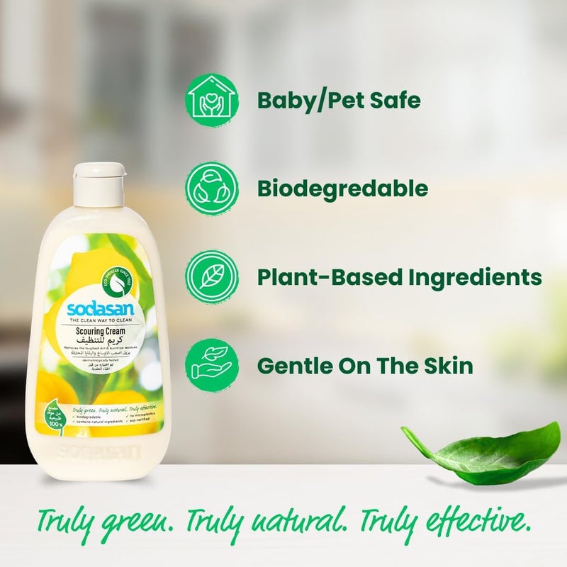 sodasan 100% Natural Citrus Scouring Cream 500ml - Image 3
