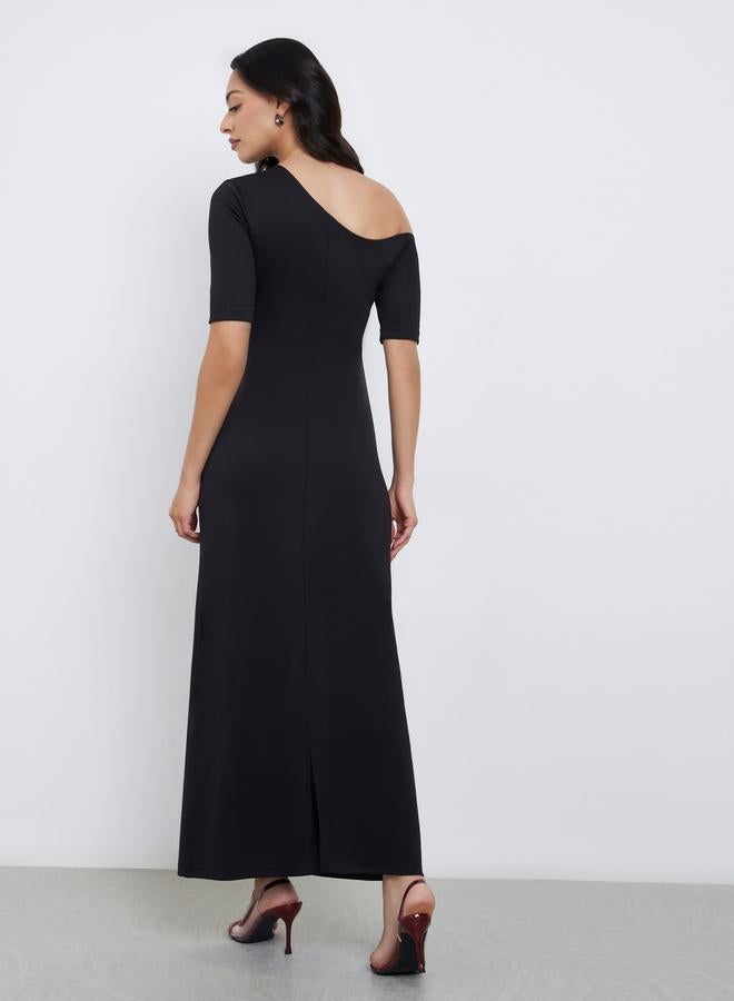 Styli Black Bodycon Maxi Dress - Image 5