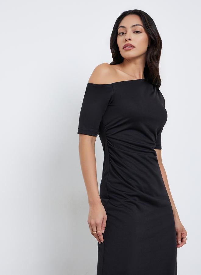 Styli Black Bodycon Maxi Dress - Image 3