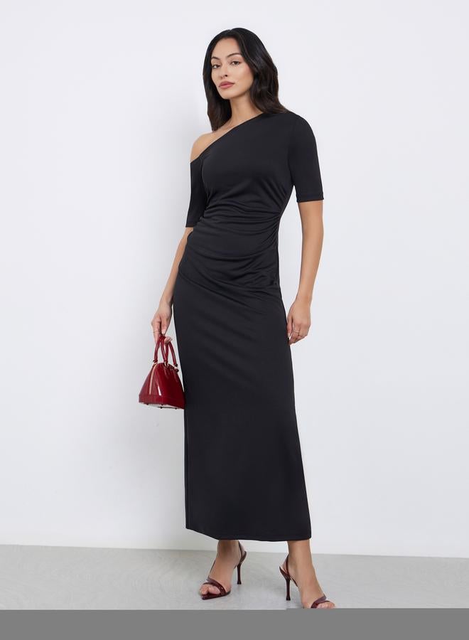 Styli Black Bodycon Maxi Dress - Image 2