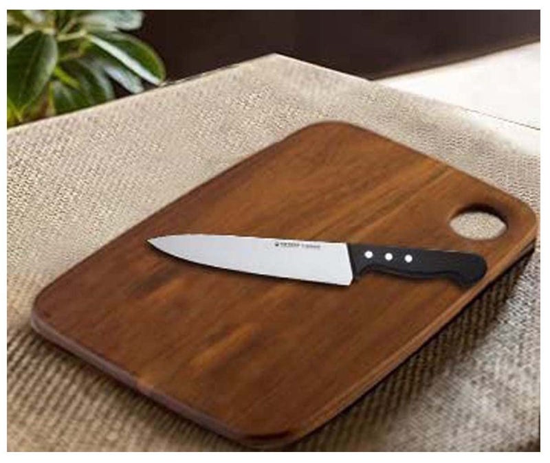 Zyntix Wooden Cutting Board for Kitchen, Wooden Chopping Board for Meat, Cheese and Bread, Chopping Board for Kitchen, Vegetables and Fruits, Chopping Board Wooden Round Corner - Image 1