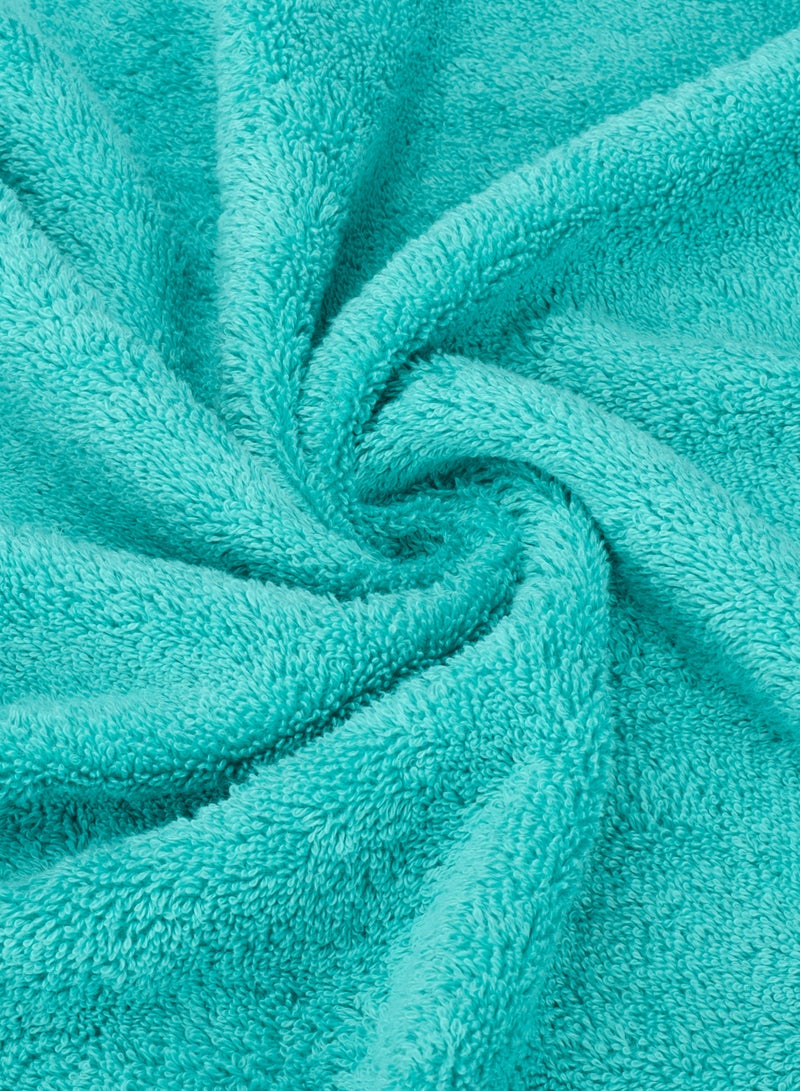 Safi Plus Towel Set 3-Piece Luxury Hotel Quality 600 GSM 100% Genuine Combed Cotton, Super Soft & Absorbent Family Bath Towels -  1 Bath Towel, 1 Hand Towel, 1 Washcloth - Turquoise - Image 5