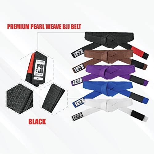 FUJI Premium Pearl Weave BJJ Belt, Jiu Jitsu Black Belt, A3 - Image 4