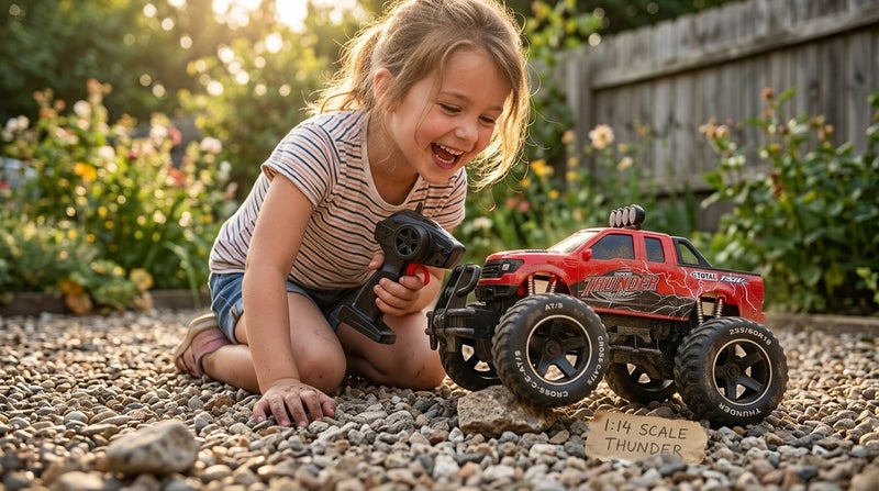 general Red Remote Control Jeep Off-Road Car 27-13 for Kids, 4x4 RC Monster Truck Crawler Toy, 2.4GHz High Speed All Terrain Buggy Vehicle, Outdoor Racing Electric Toys Gift for Boys Girls - Image 1