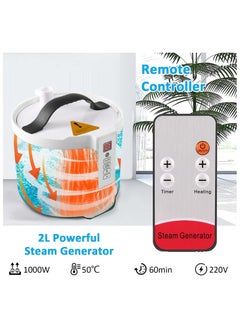 Generic Portable Steam Sauna Home Spa Private Room Sauna Tent Folding Personal Sauna Bath Kit with Timer Remote Control 2L Steam Pot Carrying Bag for Detox Relaxation (Blue)  - Image 4