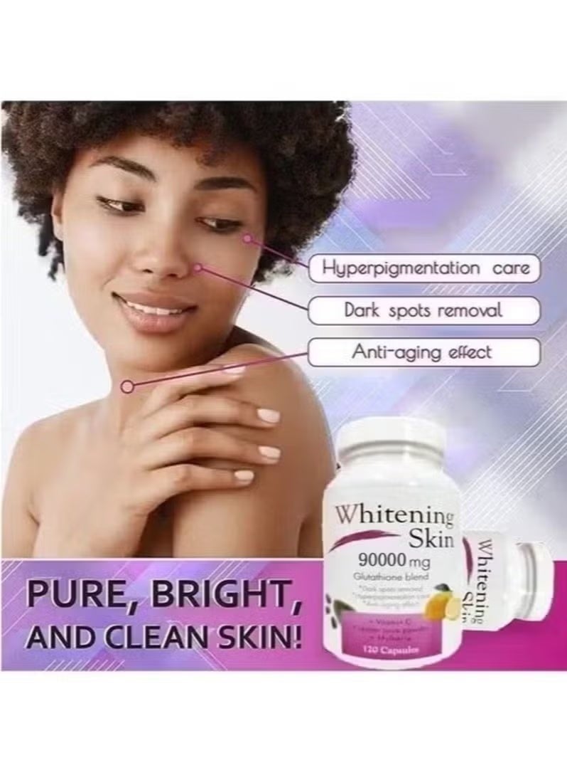 Skins Glutathione Capsules 120 Capsules, Anti Oxidant Effect, Remove Dark Spots - Image 2