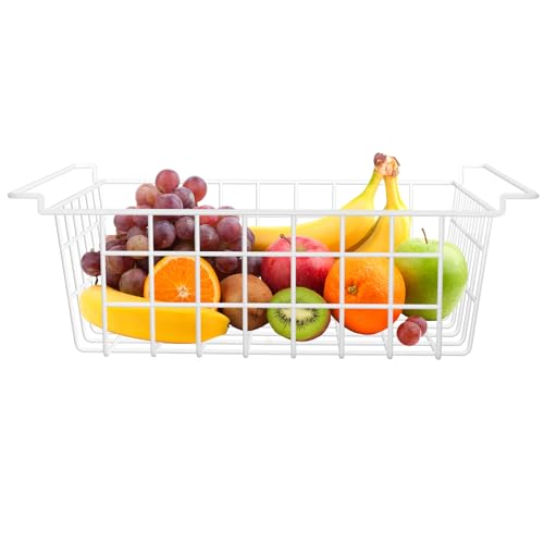 Orgneas 16.5" Chest Freezer Organizer Bins Deep Freezer Basket Storage Rack Bins Metal Wire Baskets Large Size 2Pcs - Image 5
