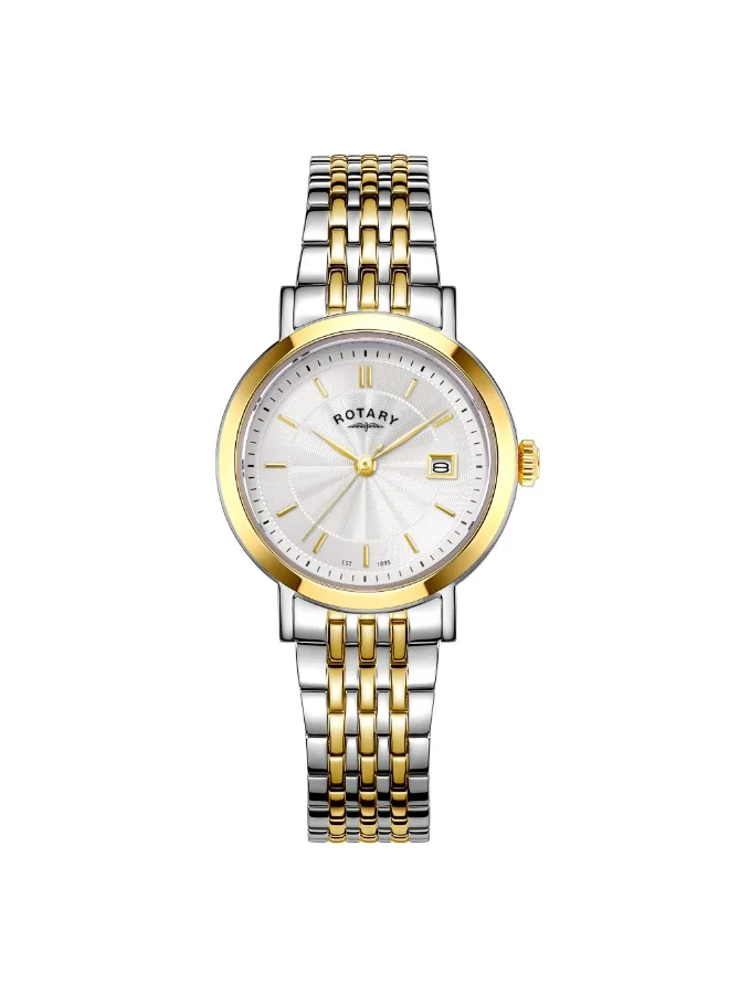 ROTARY Rotary Ladies Heritage Silver Dial Silver & Gold Plated Stainless Steel Bracelet Watch - LB05421/70