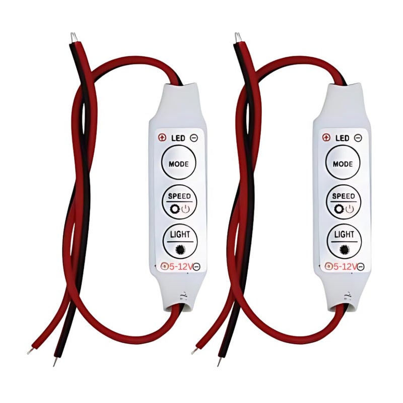 Autozap أوتوزاب 3 مفاتيح 12 فولت جهاز تحكم مضخم إضاءة شريط LED مفرد 2 قطعة - Image 1