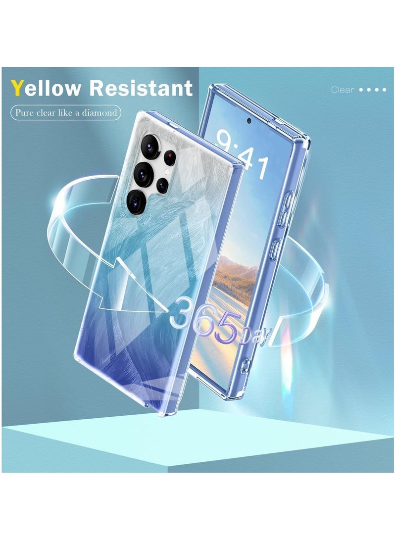 general Galaxy S24 Ultra Phone Case, Full Body Case, Slim Protective Case for Women Transparent Gradient, Anti-Scratch, Shock Absorption - Image 3