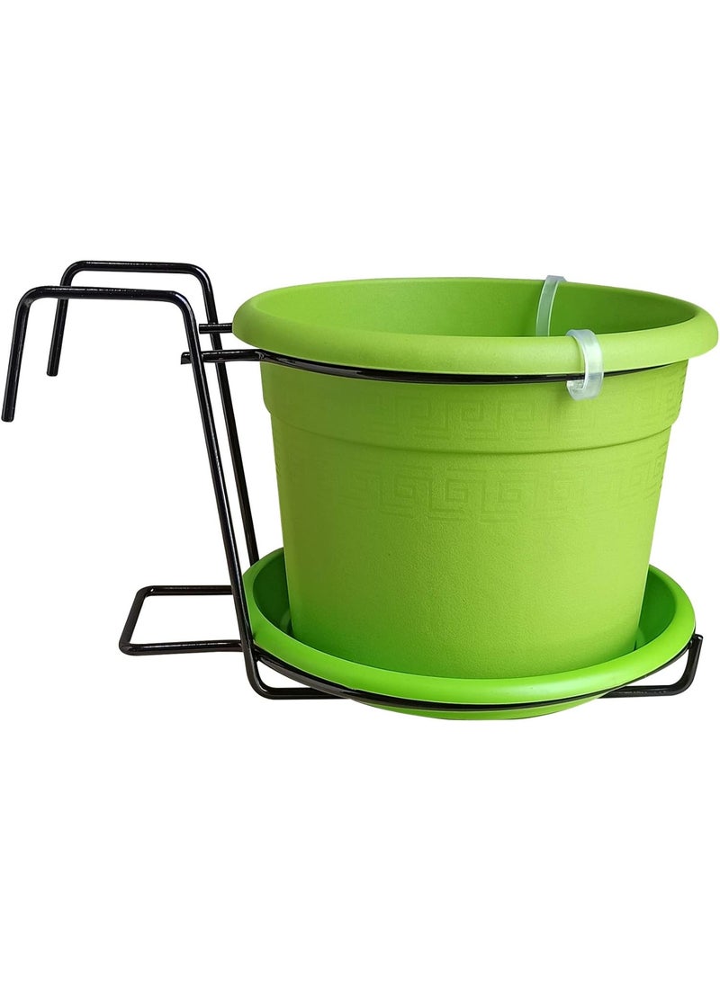 أيدل وعاء زهور معلق مثالي 20 سم - معلق إترسكو - وعاء بلاستيكي سعة 3.2 لتر مع خطاف للبلكونة والحديقة والنباتات الداخلية والخارجية - سلة معلقة زخرفية متينة - مصنوعة في إيطاليا - من إنتاج إيديل - Image 1