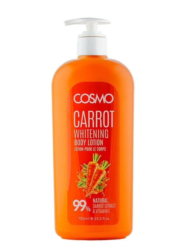 COSMO Carrot Whitening Body Lotion Natural Carrot  And Vitamin E 750 Ml - Image 1