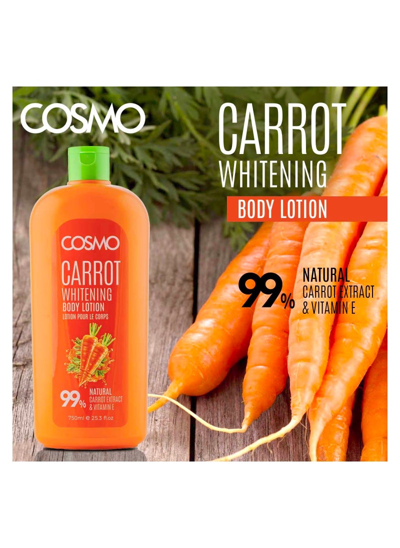 Carrot Whitening Body Lotion Natural Carrot  And Vitamin E 750 Ml