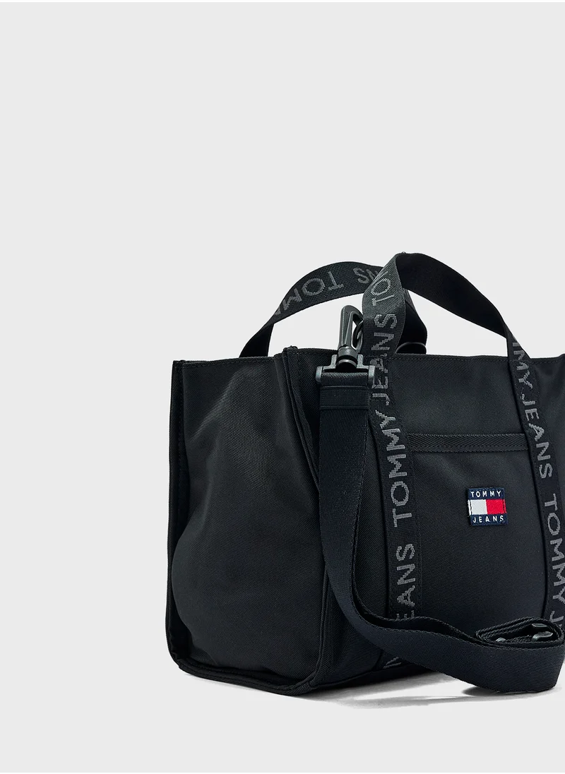 تومي جينز Logo Detail Zip Over Tote