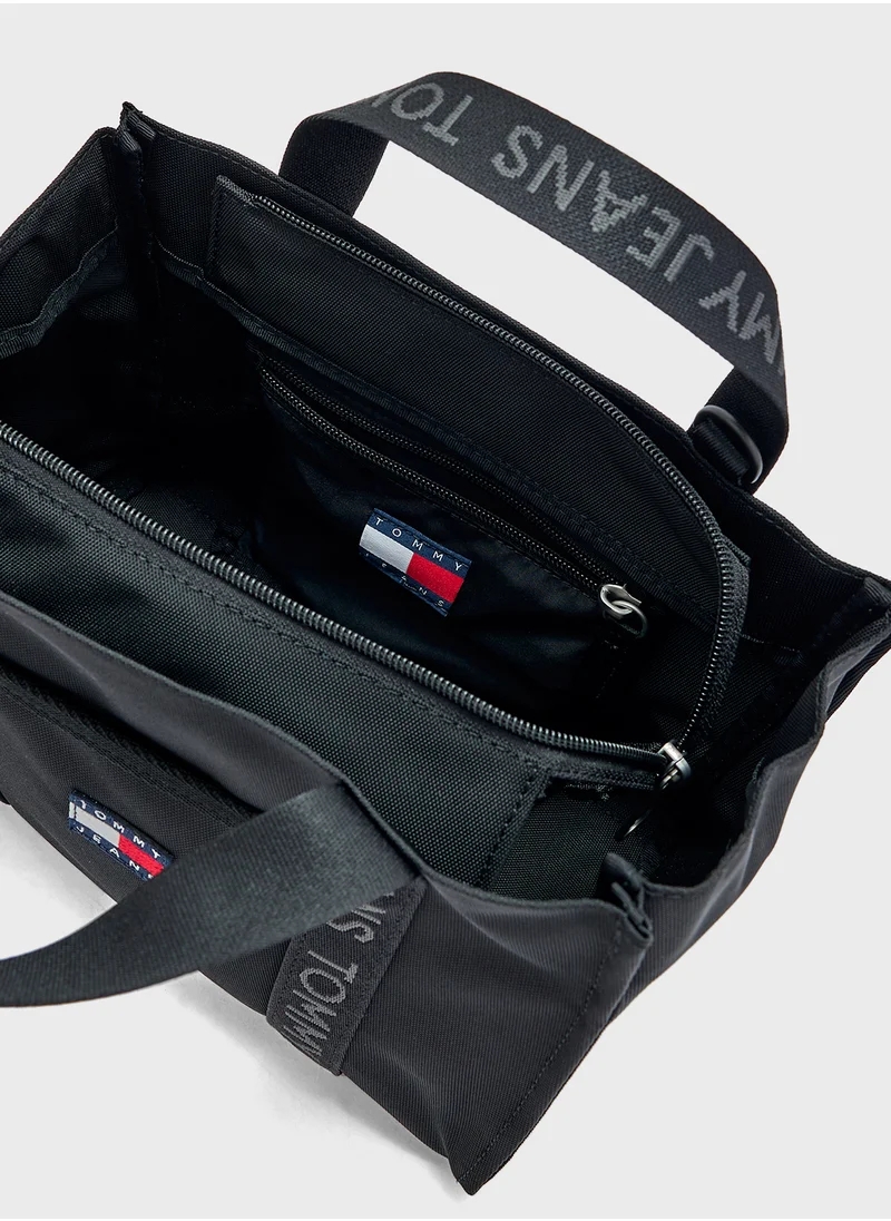تومي جينز Logo Detail Zip Over Tote