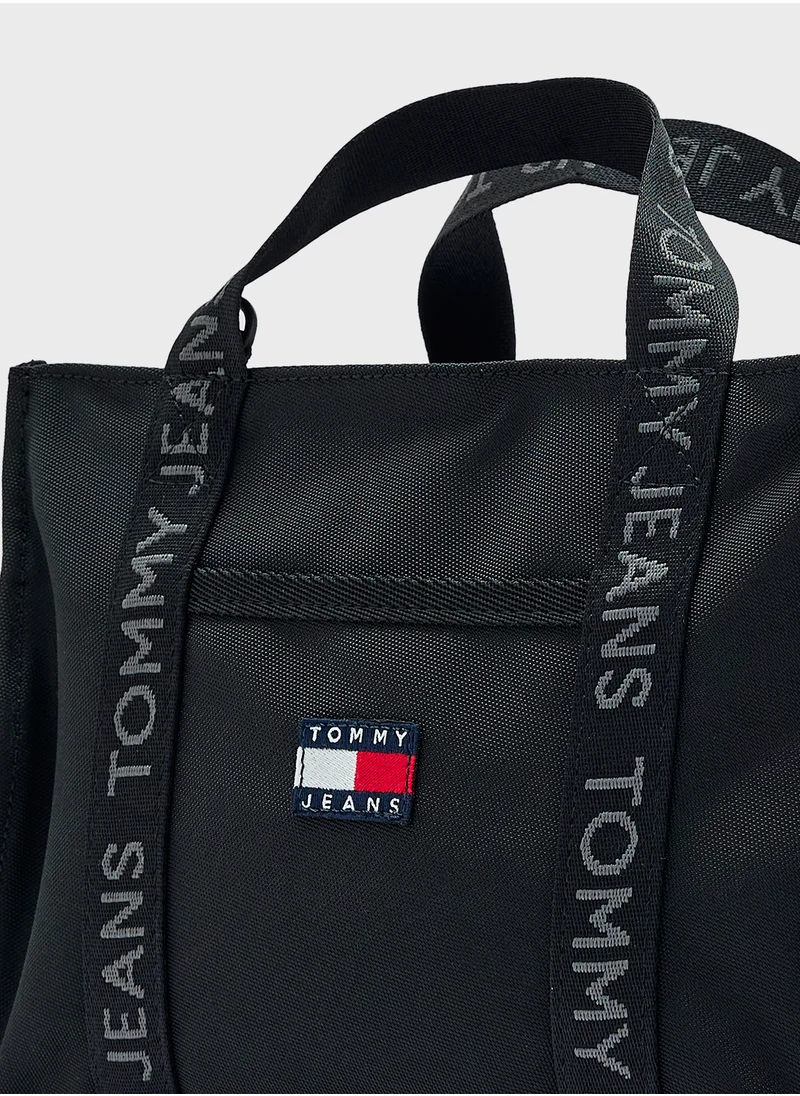 تومي جينز Logo Detail Zip Over Tote