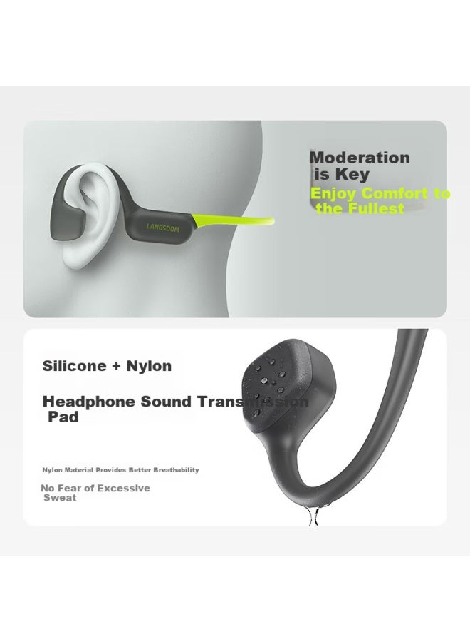Langston Airswim Neo Bone Conduction Headphones Swimming Bluetooth Headphones Sports Running Cycling Waterproof Non-In-Ear Suitable For Apple Huawei Xiaomi Phones Ocean Blue - Image 4