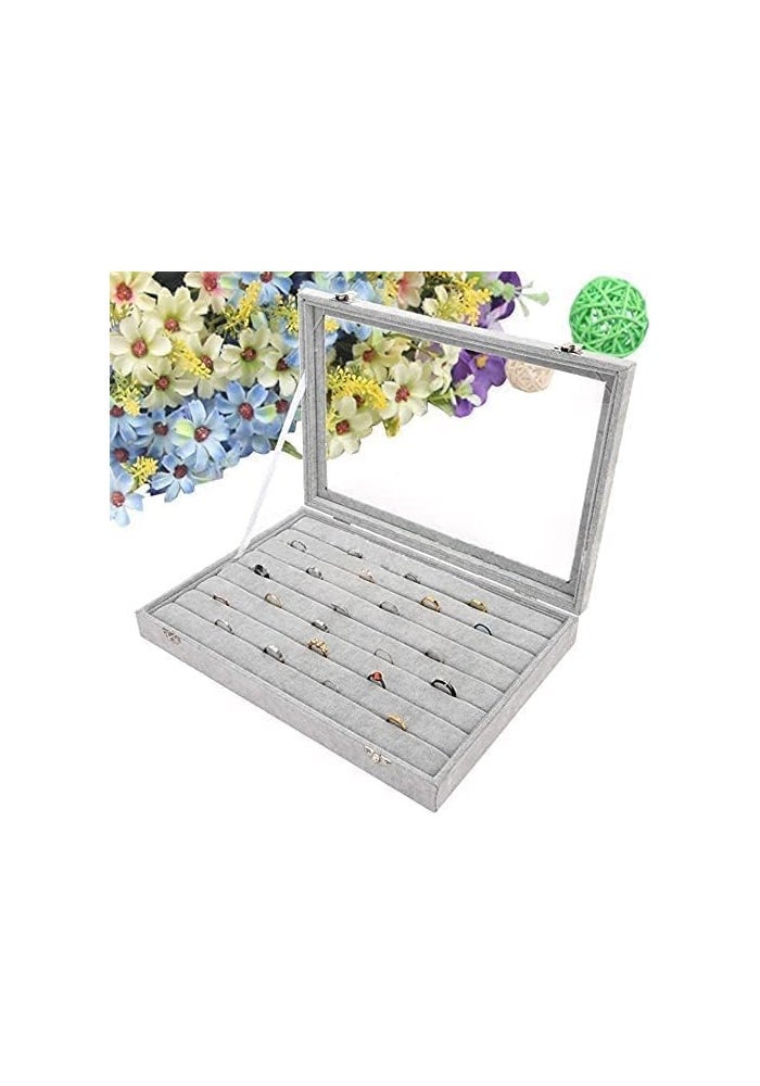Padom Multi-Functional Jewelry Organizer with Lid & Lock - Velvet Display Tray for Rings, Earrings, Necklaces, and Bracelets - Image 5