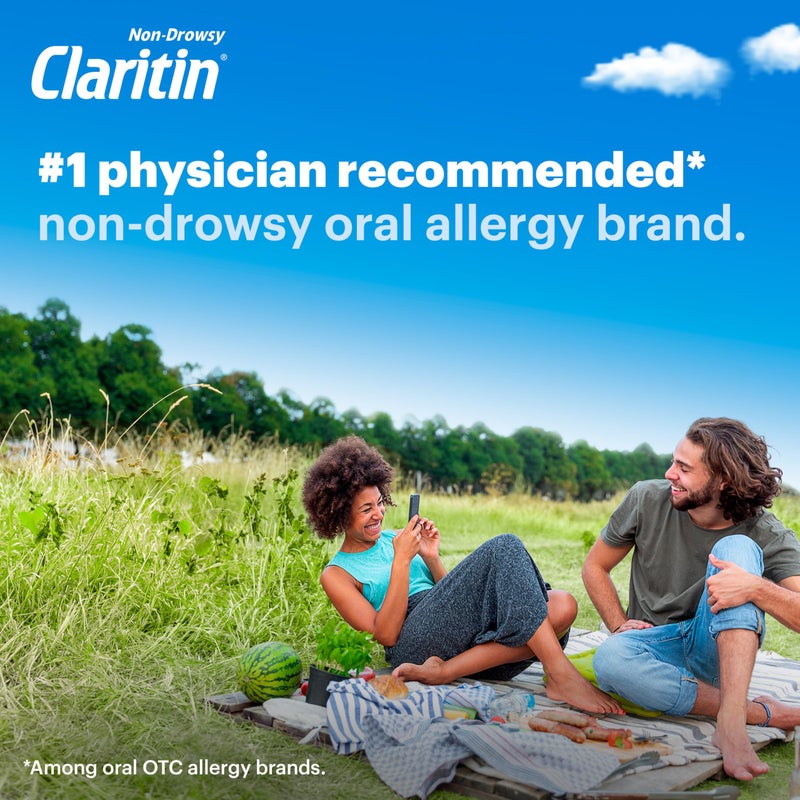 Claritin كلاريتين 24 ساعة تخفيف الحساسية غير المسبب للنعاس، أقراص لوراتادين - 30 + 1 قطعة لتخفيف الحساسية في المنزل وفي التنقل - Image 5