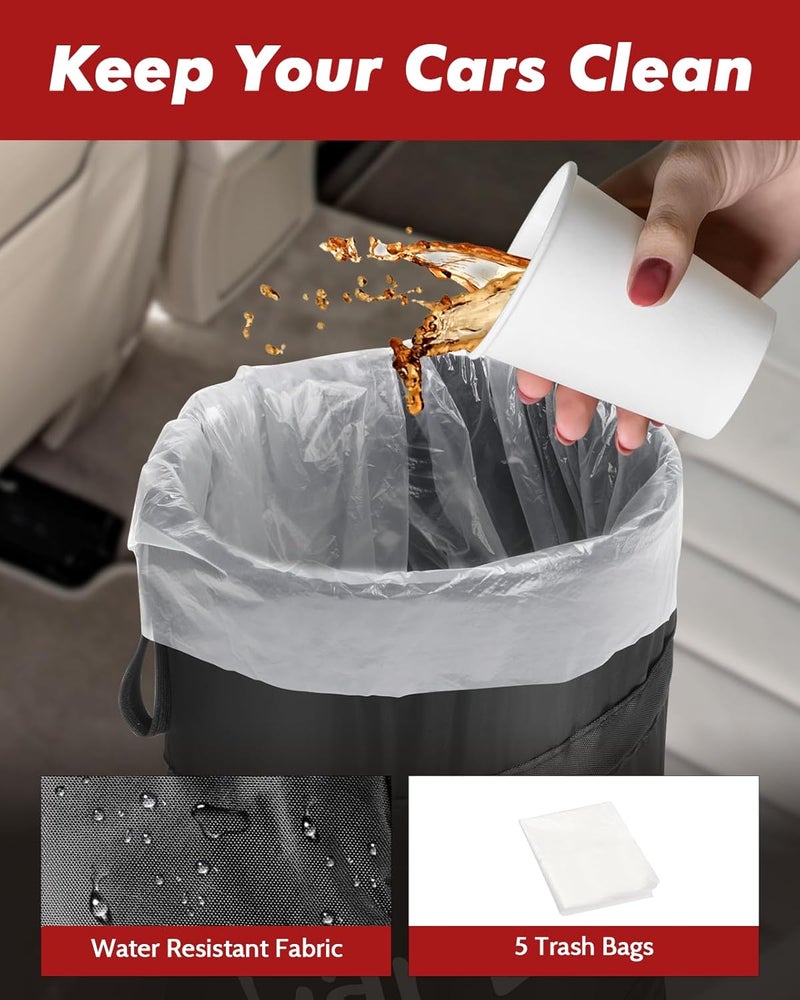 Zacro Foldable and Water Resistant Car Bin for Trash and Litter Storage - Image 3