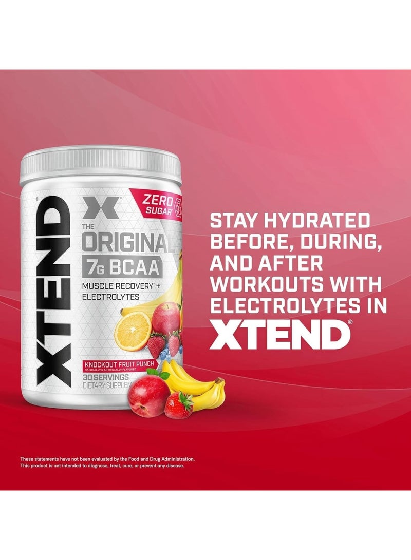 XTEND Original BCAA Powder Zero Sugar With Electrolytes for Hydration & Muscle Repair, Post-Workout Supplement, Knockout Fruit Punch Flavor - 30 Servings - Image 4