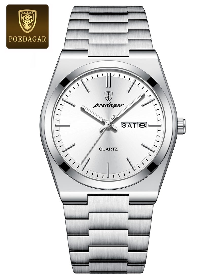 POEDAGAR Waterproof Luminous Men's Watch Quartz-41mm  - Image 1