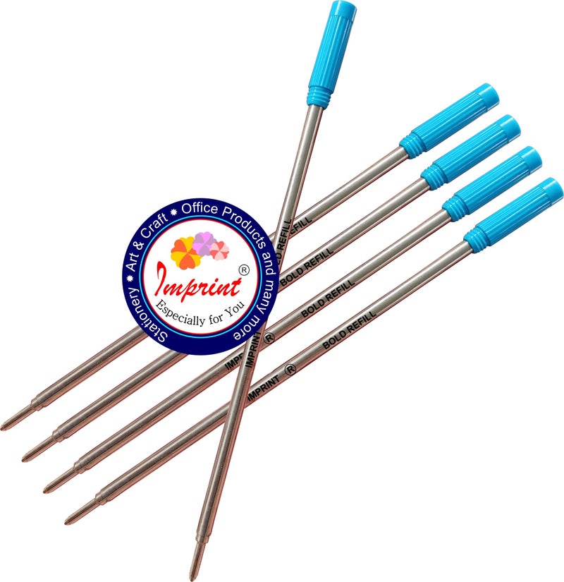 IMPRINT Ball Pen Refills | Screw Type Blue Refills | Fit Most Ball Pens with Twist Mechanism | Pack of 5 | Blue Ink - Image 2
