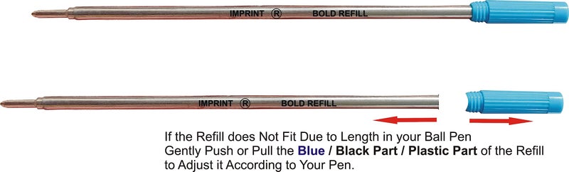 IMPRINT Ball Pen Refills | Screw Type Blue Refills | Fit Most Ball Pens with Twist Mechanism | Pack of 5 | Blue Ink - Image 5