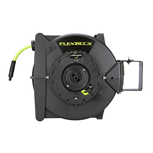 Flexzilla Pro Levelwind Retractable Air Hose Reel, 3/8 in. x 50 ft., Heavy Duty, Lightweight, Hybrid, ZillaGreen - L8305FZ - Image 3