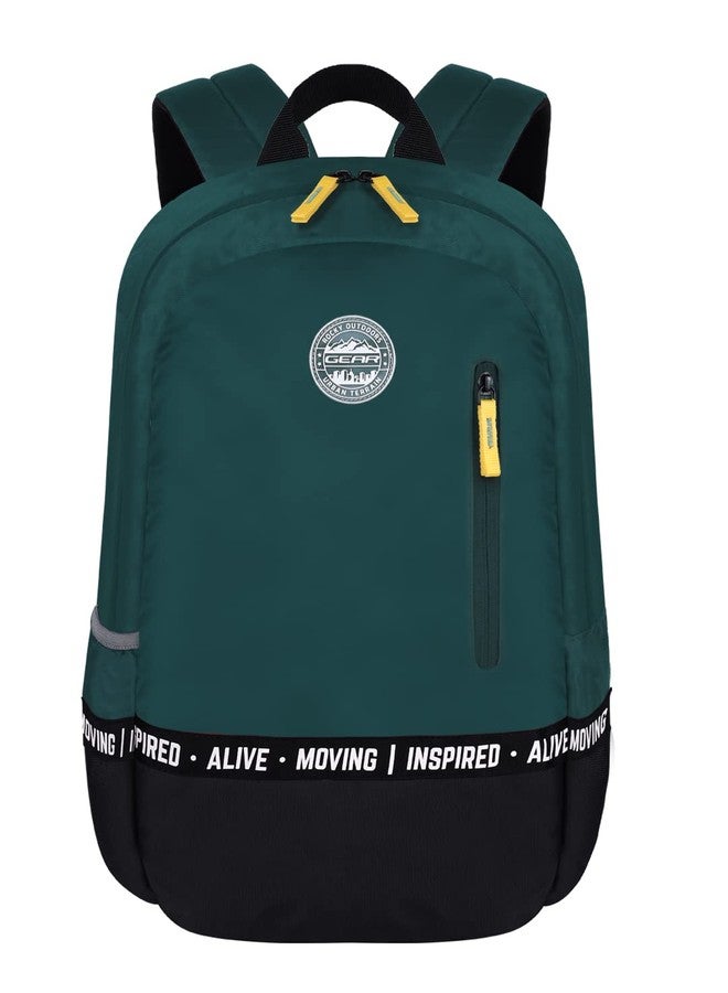 Gear Bomber Eco Statement 19"/22L Water Resistant School Bag | College Bag | Casual Bag | Backpack for Men/Women (Bottle Green) - Image 1