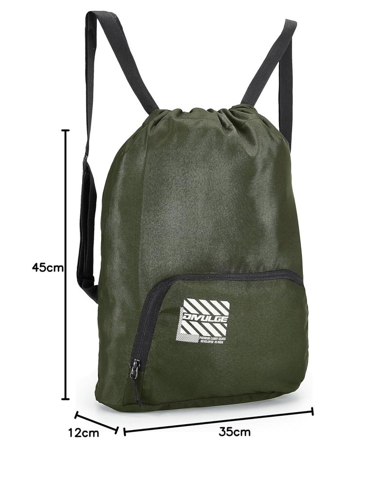 DIVULGE Meteor16 liters Polyester Drawstring bag, daypack Gym bag Rucksack Backpack With Zip Pocket - Image 5