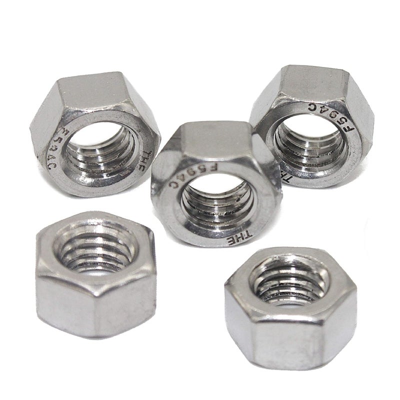 Fullerkreg 1/4"-20 Stainless Hex Nut, 304 Stainless Steel, Bright Finish,(100 pcs) - Image 3