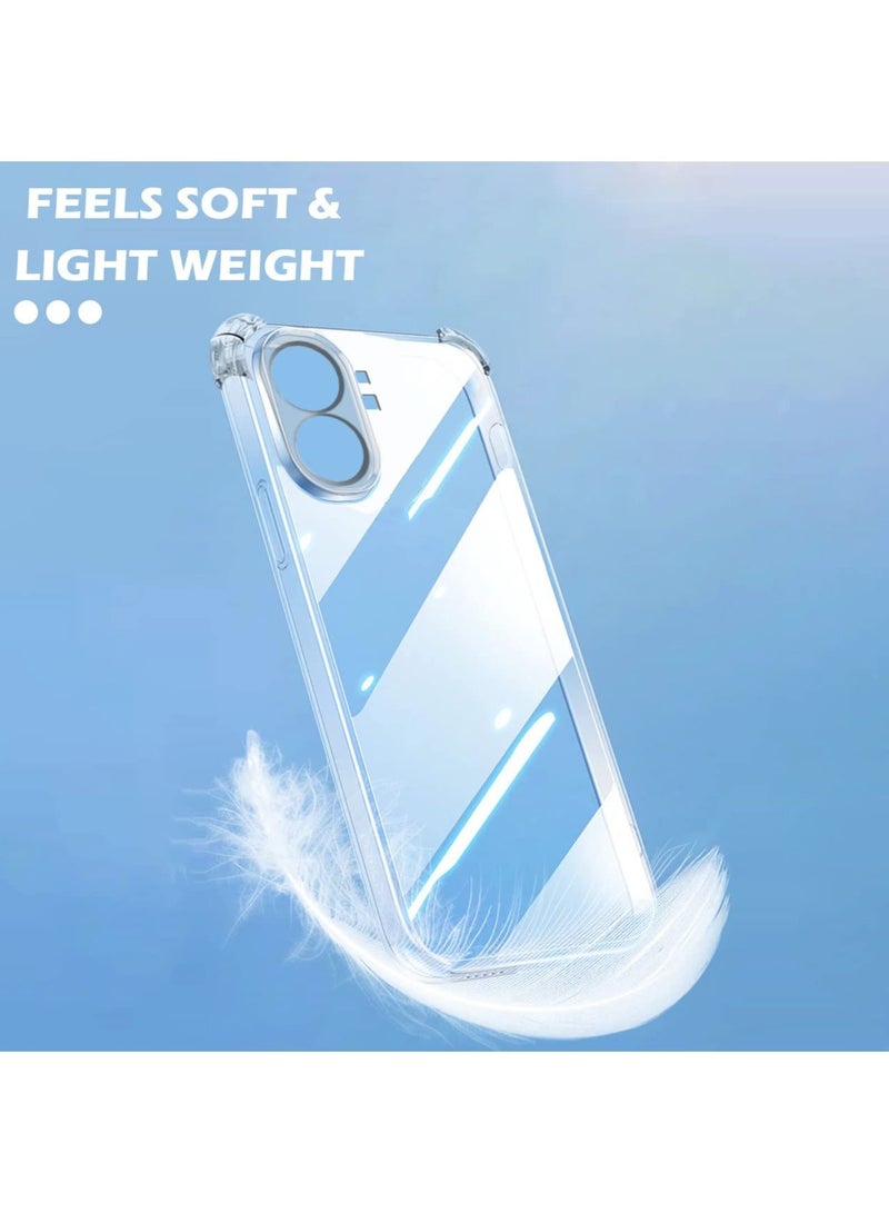 Case for Nothing Phone 1 Case Cover Transparent Anti Scratch TPU Case Shock Absorbent Bumper Protective Transparent Back Cover with Camera Protection for Nothing Phone 1 Clear