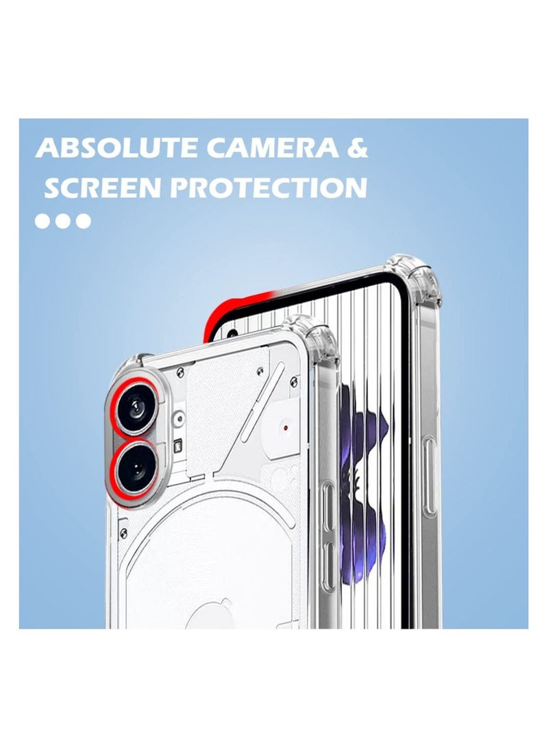 Case for Nothing Phone 1 Case Cover Transparent Anti Scratch TPU Case Shock Absorbent Bumper Protective Transparent Back Cover with Camera Protection for Nothing Phone 1 Clear