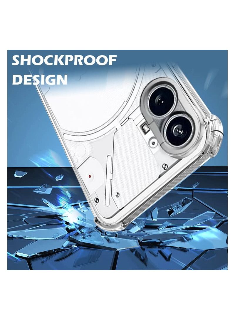 Case for Nothing Phone 1 Case Cover Transparent Anti Scratch TPU Case Shock Absorbent Bumper Protective Transparent Back Cover with Camera Protection for Nothing Phone 1 Clear
