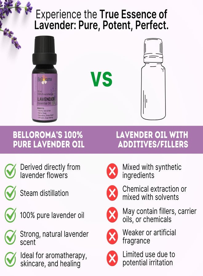 Belloroma Undiluted Lavender Essential Oil – For Skin Care, Deep Sleep, Healthy Hair Growth | Therapeutic Grade | 10ml - Image 5